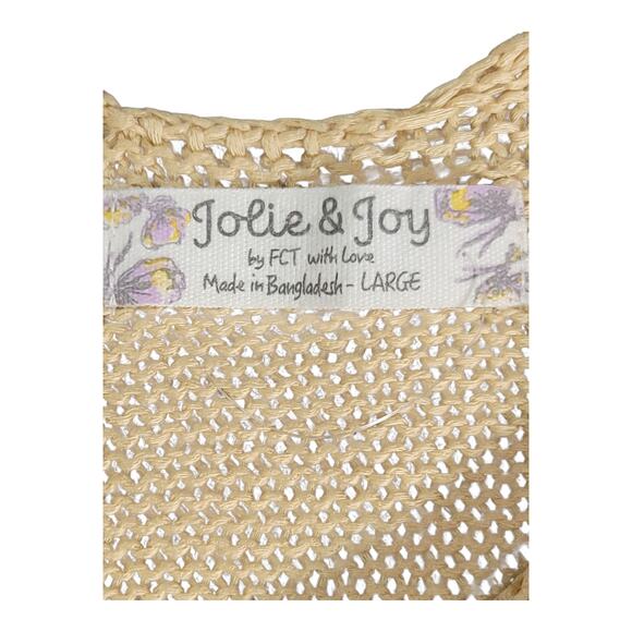 Jolie & Joy by FC Beige Knit Sleeveless Mini Dress Swim Cover Up Ruched Sides - Picture 6 of 11